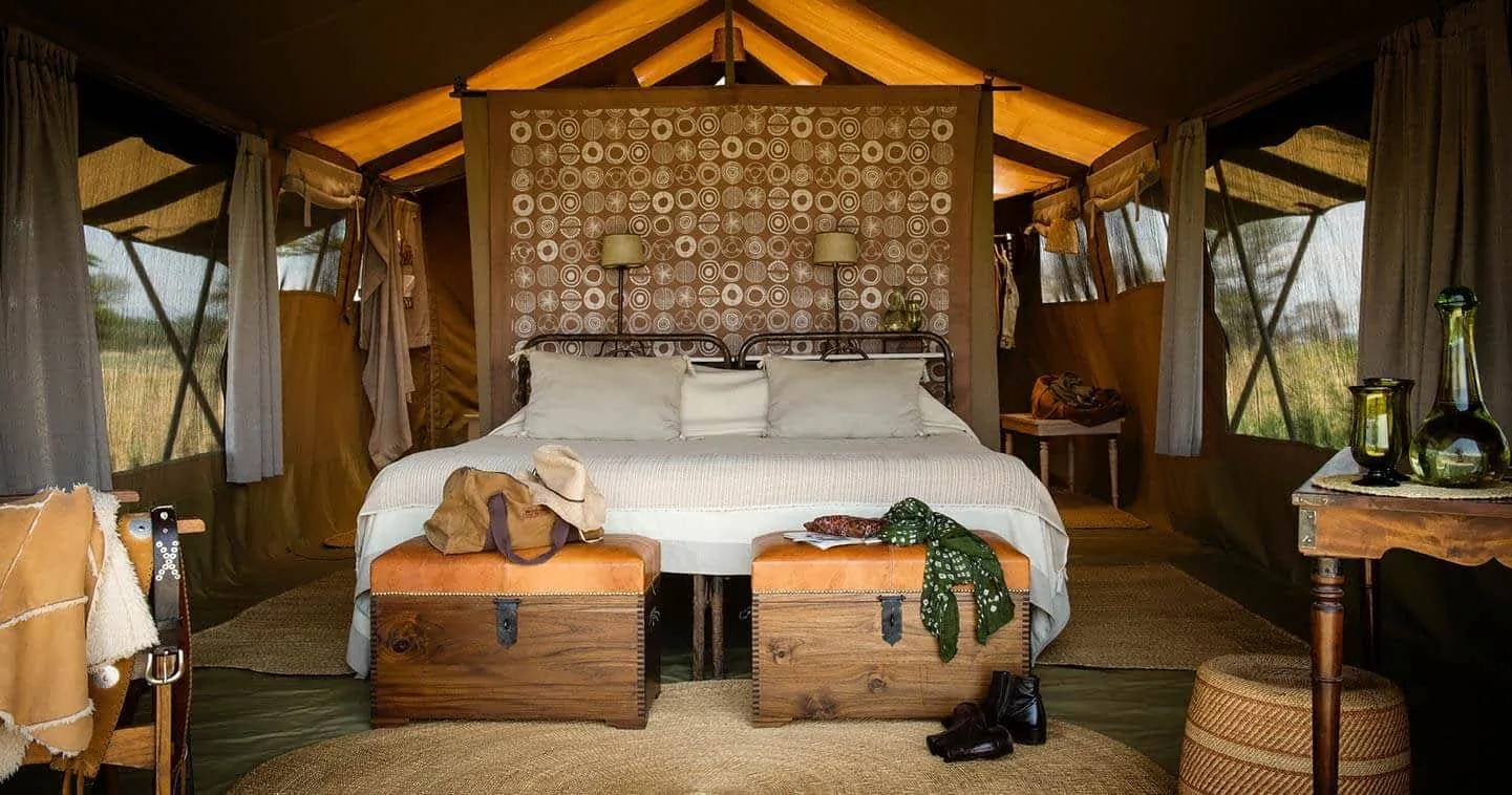 A tented camp in the Serengeti